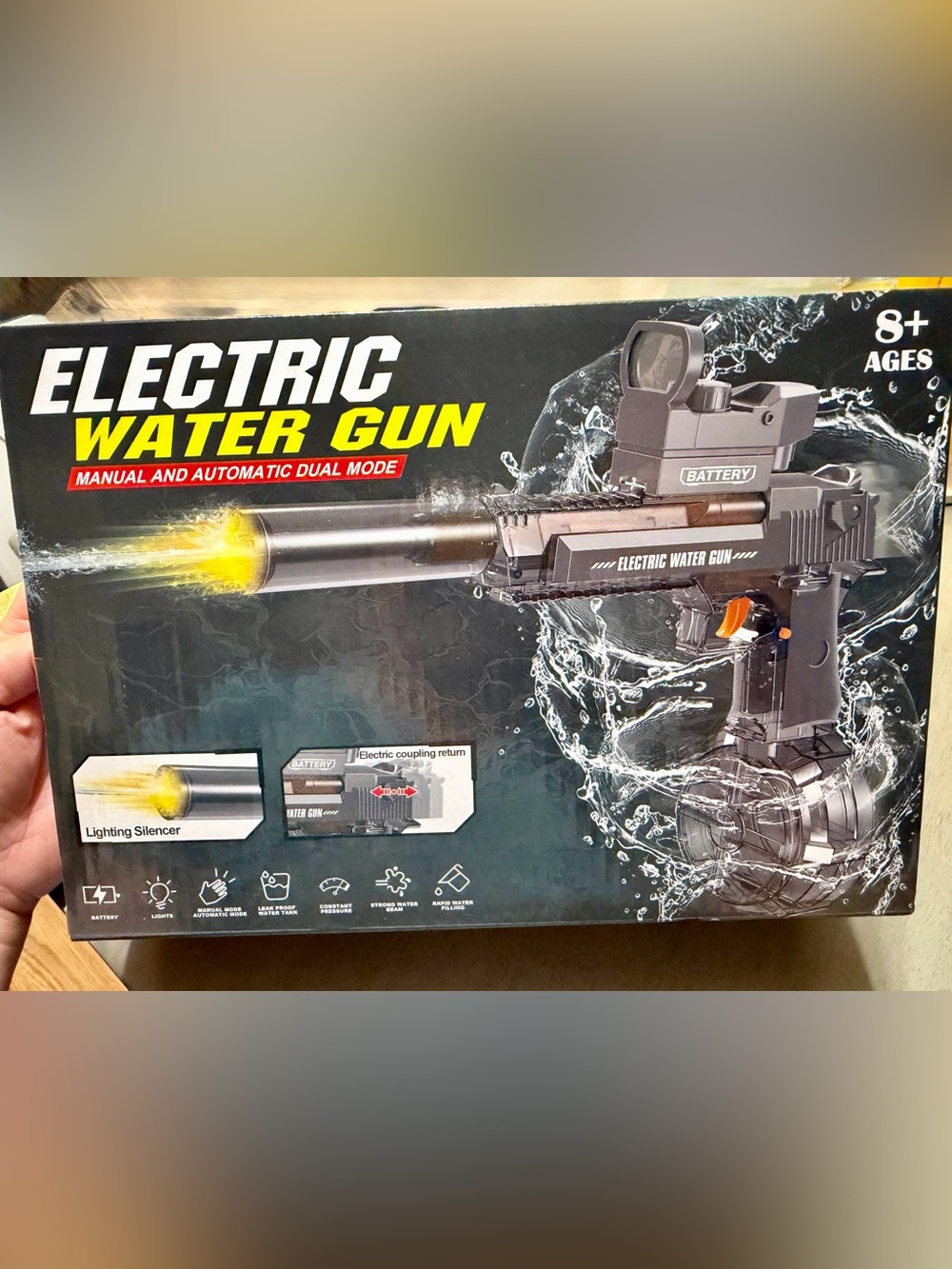 Electric Water Gun - Gray Water Blaster